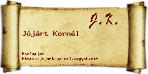 Jójárt Kornél névjegykártya